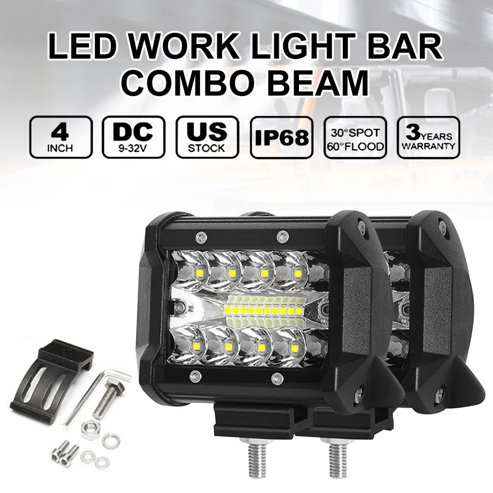 

4in LED Bar Fog lights off road Spot LED Light Bar/Work Light for Truck Car SUV 4WD 4x4 Boat ATV Barra LED Headlights accessory