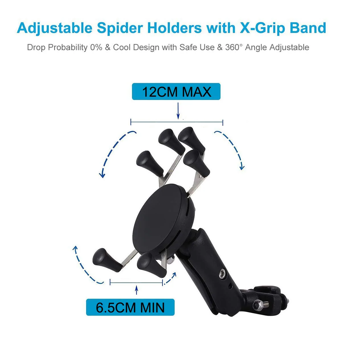 Universal Bike Bicycle Motorcycle MTB Bike Phone Holder Adjustable Rail Mount Phone Holder For iPhone For Samsung For GPS