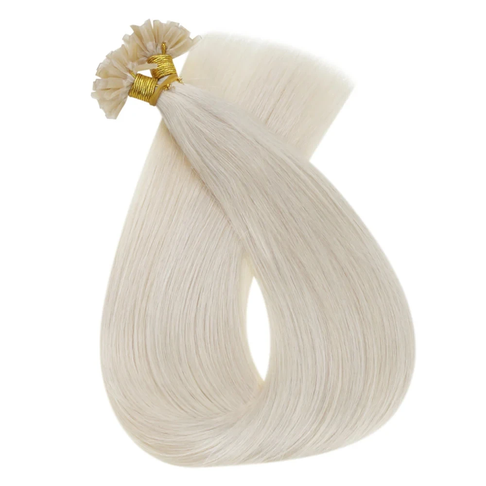 Estensioni dei capelli a fusione calda Full Shine Estensioni dei capelli umani con punta a U per unghie dei capelli umani Capelli Remy al 100% - immagine 2