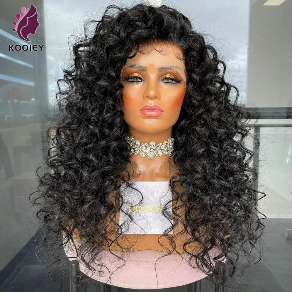 

Парик женский из натуральных волос с глубокой волной, 13x4 дюймов