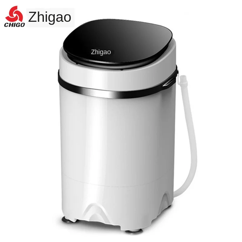 Lavatrice Portatile 3.8Kg Single-Barrel Baby Ruota Completamente Automatica Home Piccola Mini Lavatrice Black Mini Barril