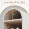 67" Tall Arched Shoe Cabinet, 8 Tiers Shoe Storage Cabinet, Freestanding Wooden Shoe Rack with Adjustable Shelves, Shoe 3