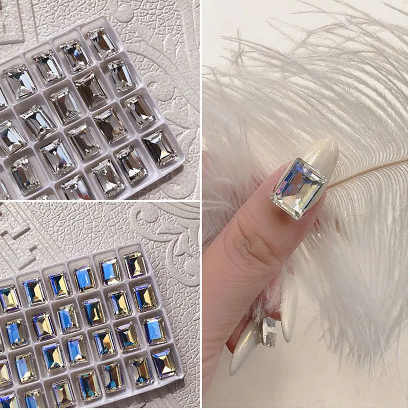 

8x10 30 шт. Квадратные 3D фотообои/подвески для ногтей/большие украшения