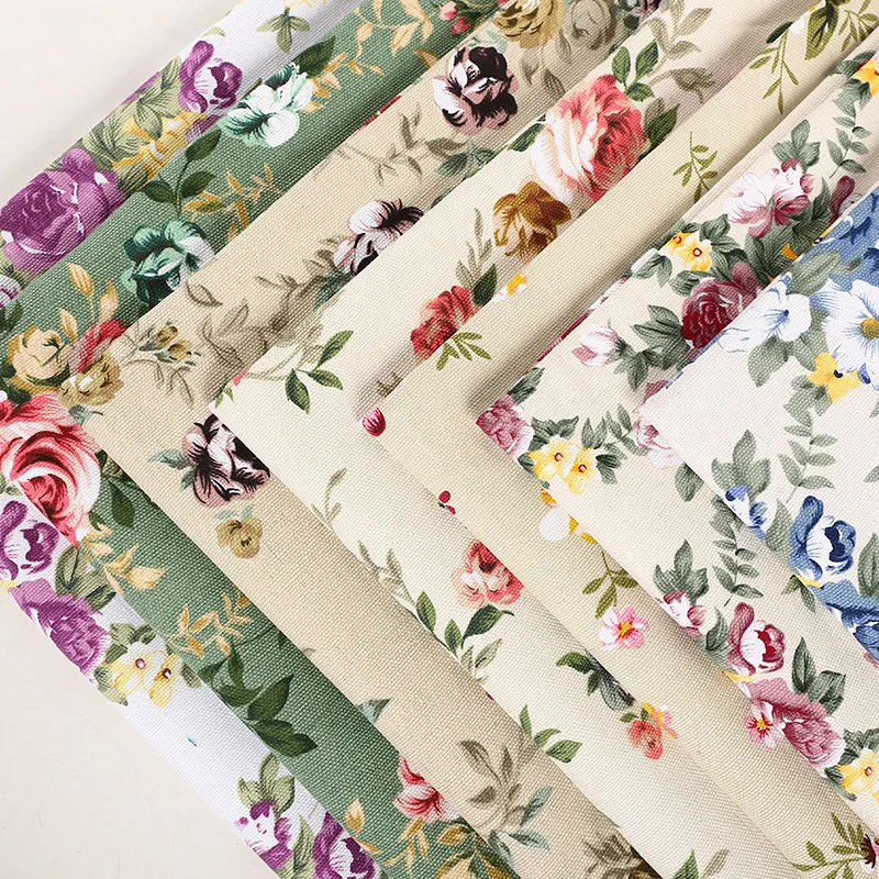 

Thickened Polyester Cotton Plant Printed Cloth, Handmade Sewing, Quilting, Luggage, Tablecloth, Sofa, Bag, Curtain, DIY
