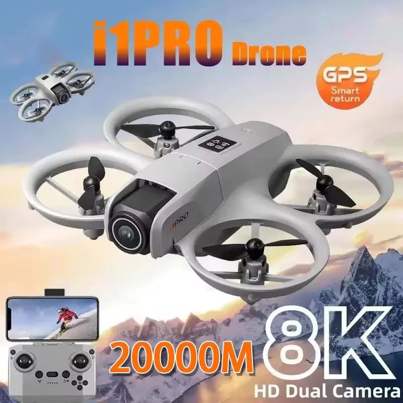 Nouveau Drone i1pro 8K HD caméra professionnelle 5G Wifi sans brosse FPV UAV avec écran télécommande évitement aérien UAV RC 20000m