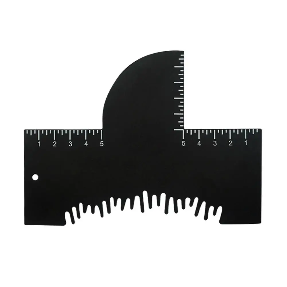 כרטיס שיפור קו השיער בצבע שחור לגברים, מדריך לקו השיער, תבנית לעיצוב השיער הפנים והזקן