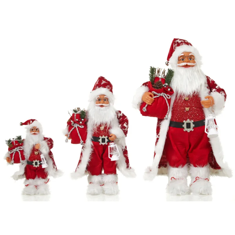 60cm Navidad grandes muñecos de Papá Noel adornos de pie Santa