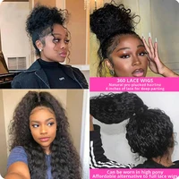Perruque Full Lace 36 pouces 360, Ondulations Profondes, Dentelle HD, Pré-épilée, Bouclée, Densité 230, Perruques Frontales 13x6 Water Wave, Perruques Brésiliennes en Cheveux Humains 13x4 4