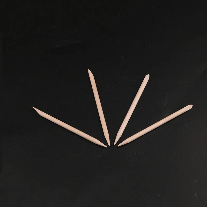 Nail Orange Wood Sticks Double Head Cuticle Pusher Remover Pedicure Manicure Sticks Tool 11.5cm Rhinestone Picking 100/500Pcs