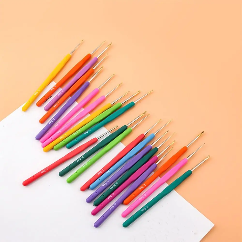 1Pc Rubber Handle Crochet Hooks Needles Extra Fine Sweater Needle Lace Craft Sewing Tools Crochet Knitting Needles New