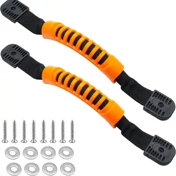 Maniglie per il trasporto del kayak con impugnatura antiscivolo, cinghia in nylon resistente per canoa, gommone, barca, con viti di montaggio e rondelle