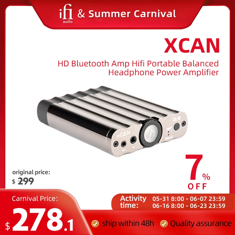 

iFi XCAN Mobile Phone HD Bluetooth Amp Hifi Portable Balanced Headphone Power Amplifier Professional Sound Music Equipment