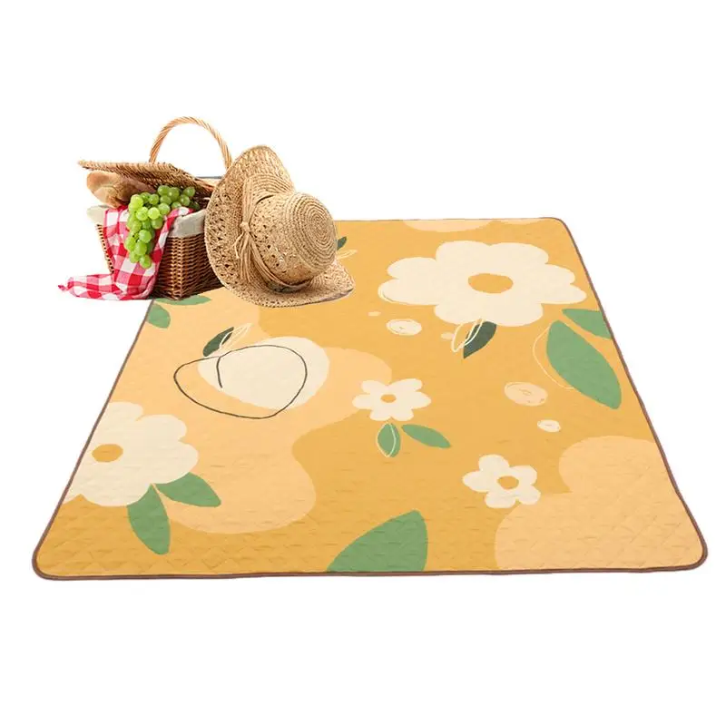 

Big Picnic Blanket 78.7X78.7In Multi-Layer Family Mat With Carry Strap Outdoor Blanket For Camping Park Beach Grass Indoors