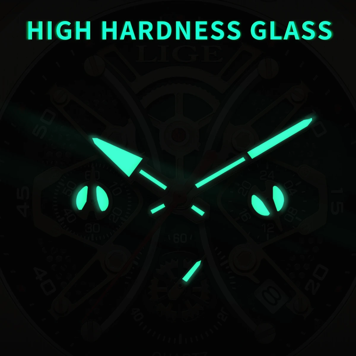 LIGE New Fashion Mens Watches Top Brand Luxury Military Quartz Watch Men Business Silicone Waterproof Sport Chronograph Watch