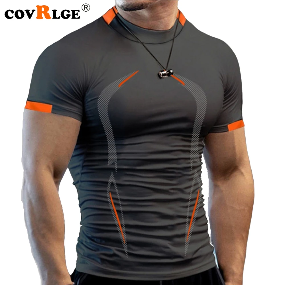 fovdtaa, Heren T-shirt met korte mouwen en ronde hals, gym