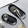 1Pcs Oval Practical jewelry Perfume Nordic Style Durable Dining Plate Display Tray Dessert Plate Storage Tray 5
