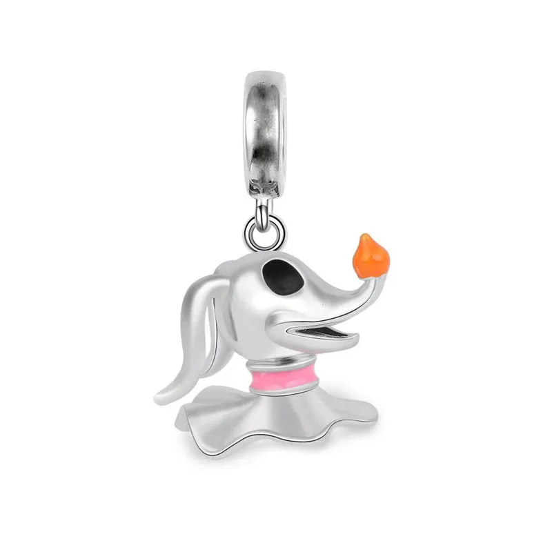 2024 Pink 925 Silver Pink Perfume Dance shoe pendant Charm Ghost Dog Bead Fit Original Bracelet Jewelry For Annversary Gifts 5