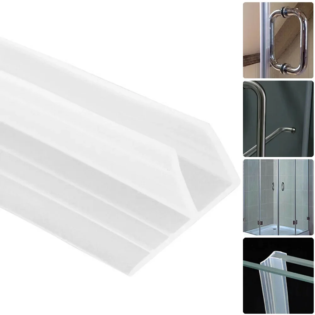 1 Piece F-Shaped 6mm Seal Strip Bath Shower Screen Door Seal Strip Lenth 2m Rubber For Glass Bathroom Supplies