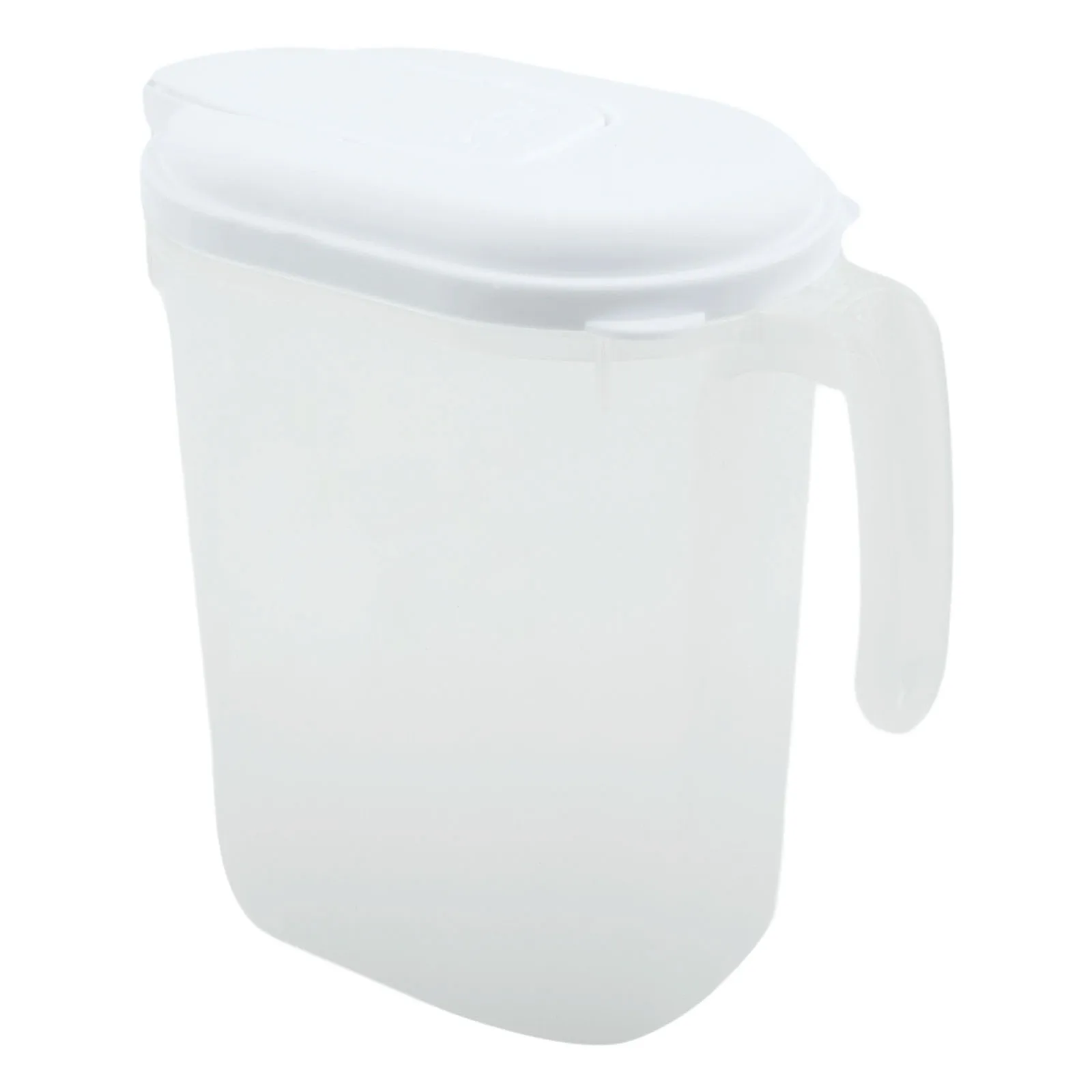 1pc 1.8Litre Plastic Jug With White Plastic Lid Water Juice Milk Drinks Container Summer Water Jug Large Capacity plastic juice jug,cold water jug