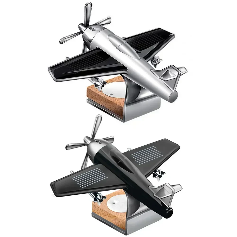 Solar Powered Car Air Freshener Automobiles Rotating Ornament Silent CNC Car Interior Decor Accessories With Essential Oil