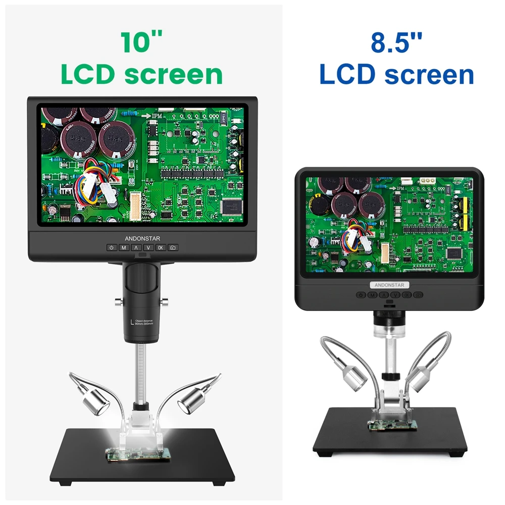 Andonstar AD209 10.1 inch Digital Microscope 1080P Adjustable LCD Display Microscope for Soldering Microscope Phone Watch Repair 5