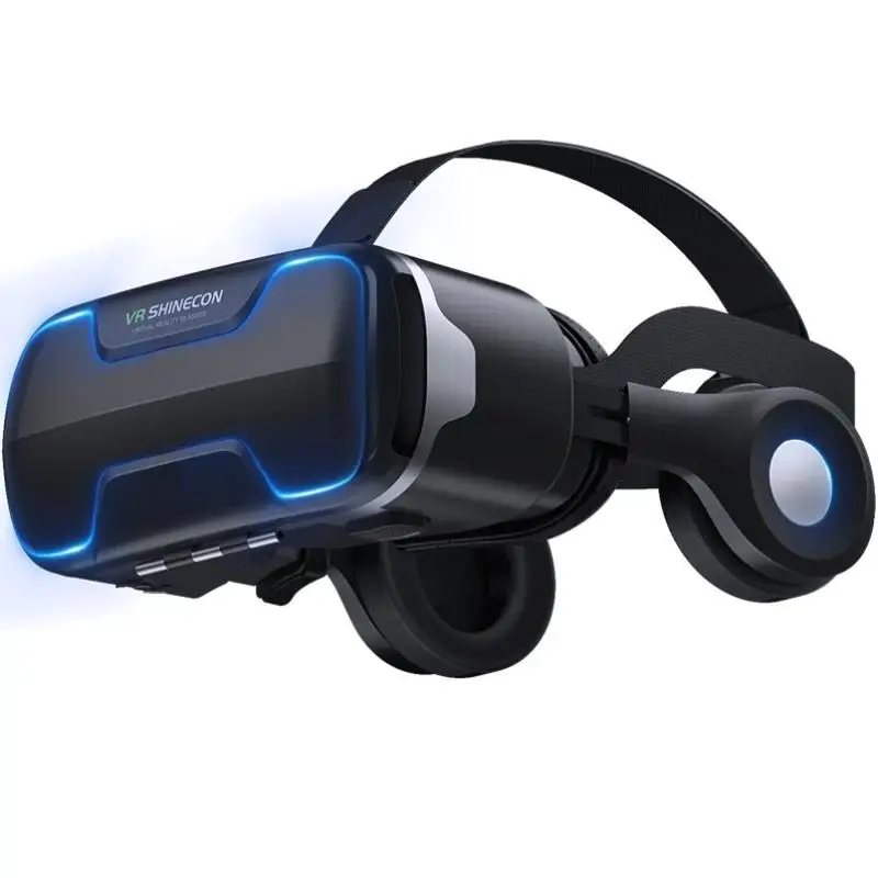 G02ED Shinecon 3D VR Glasses Helmet Virtual Reality Headset Panoramic for 4.7-6.0 Inch Phone Smartphone 3D Stereo Sound Effect 