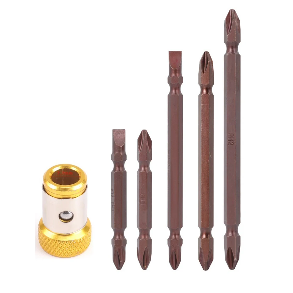 

Magnetic Drill Screwdriver Bit 5pcs 65-150mm Alloy Steel Bronze Cross-blade Screwdriver Electric Cross Bit Durable