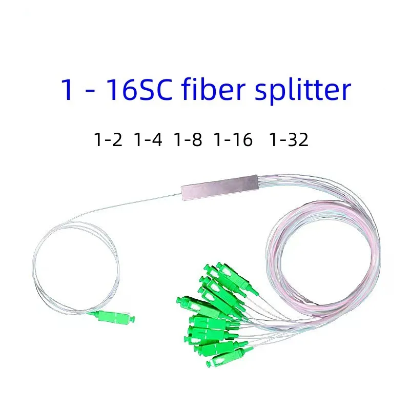 

FTTH SC/APC High Quality 0.9SM Micro Splitter 1-16 Steel Tubular PLC Single Mode Pigtail Optical Splitter Connector