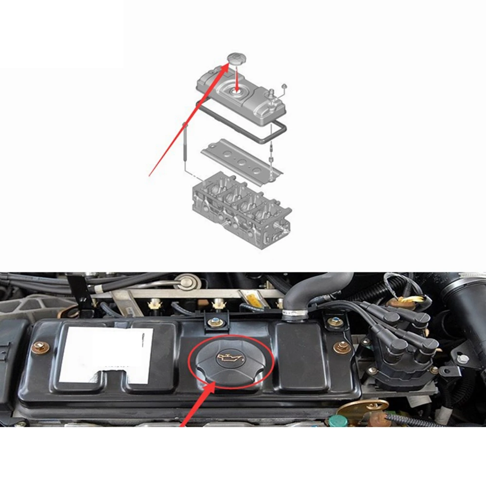 Фото Крышка наполнителя масла двигателя 025864 для Peugeot 206 207 1007 106 205 306 307 405 Citroen C2 C3 AZ Fiat №5