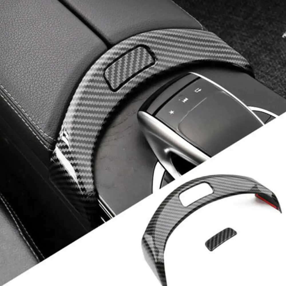 

Carbon Fiber Center Console Armrest Button Box Cover Suitable For Mercedes Benz C Class W205 GLC X253 2014-2020