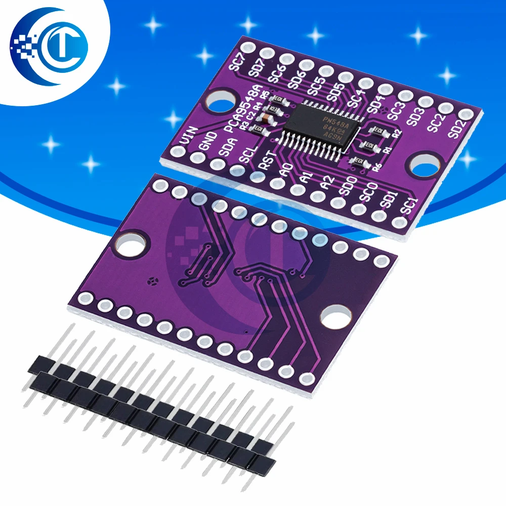 PCA9548 TCA9548A I2C Multiplexer-Modul – 1-zu-8-Kanal-Erweiterungsplatine für IIC-Bus (8-Wege)