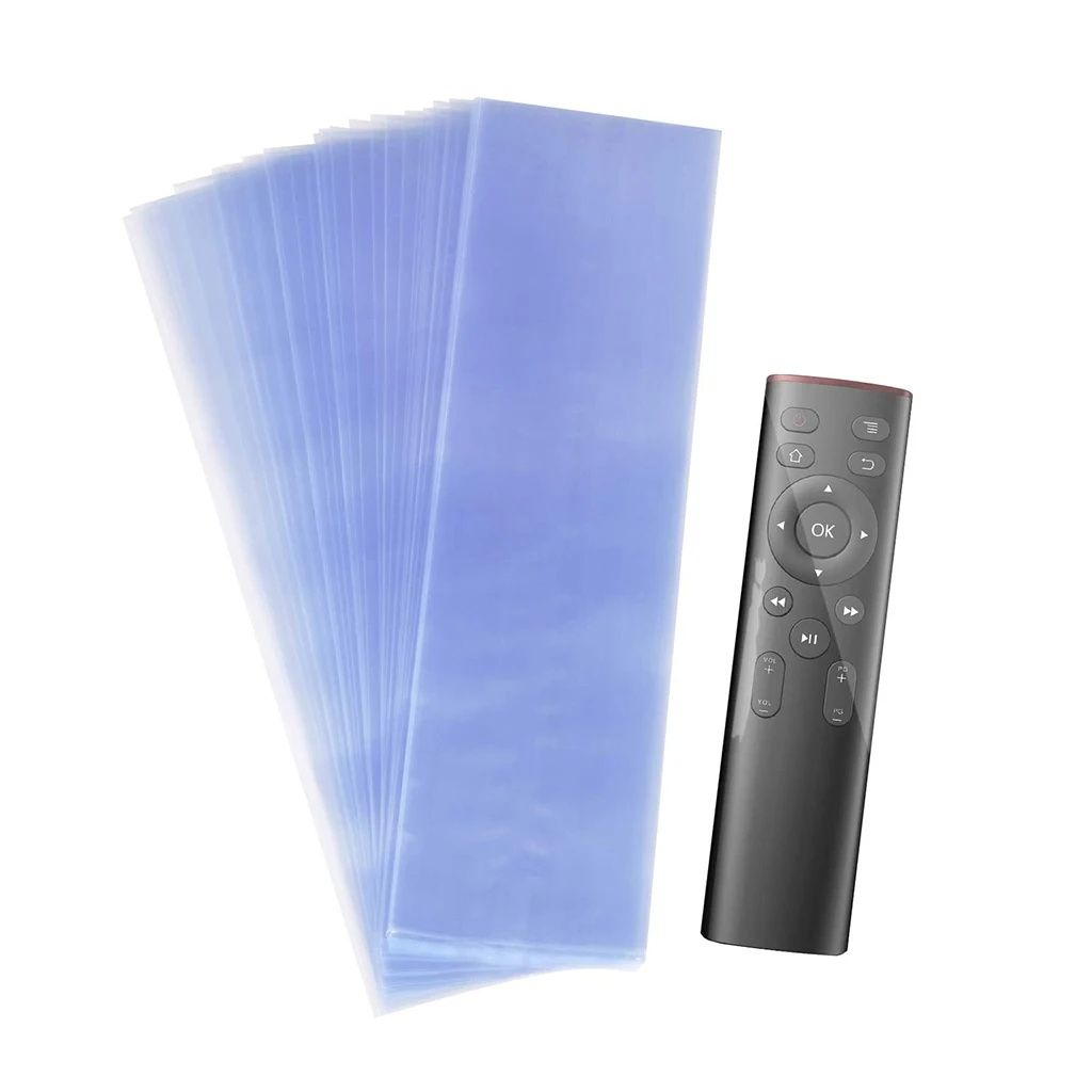 10PCS Shrink Wrap Bags Waterproof Remote Control Cover for Video TV Air Conditioner Remote Controller Protection 8*25cm