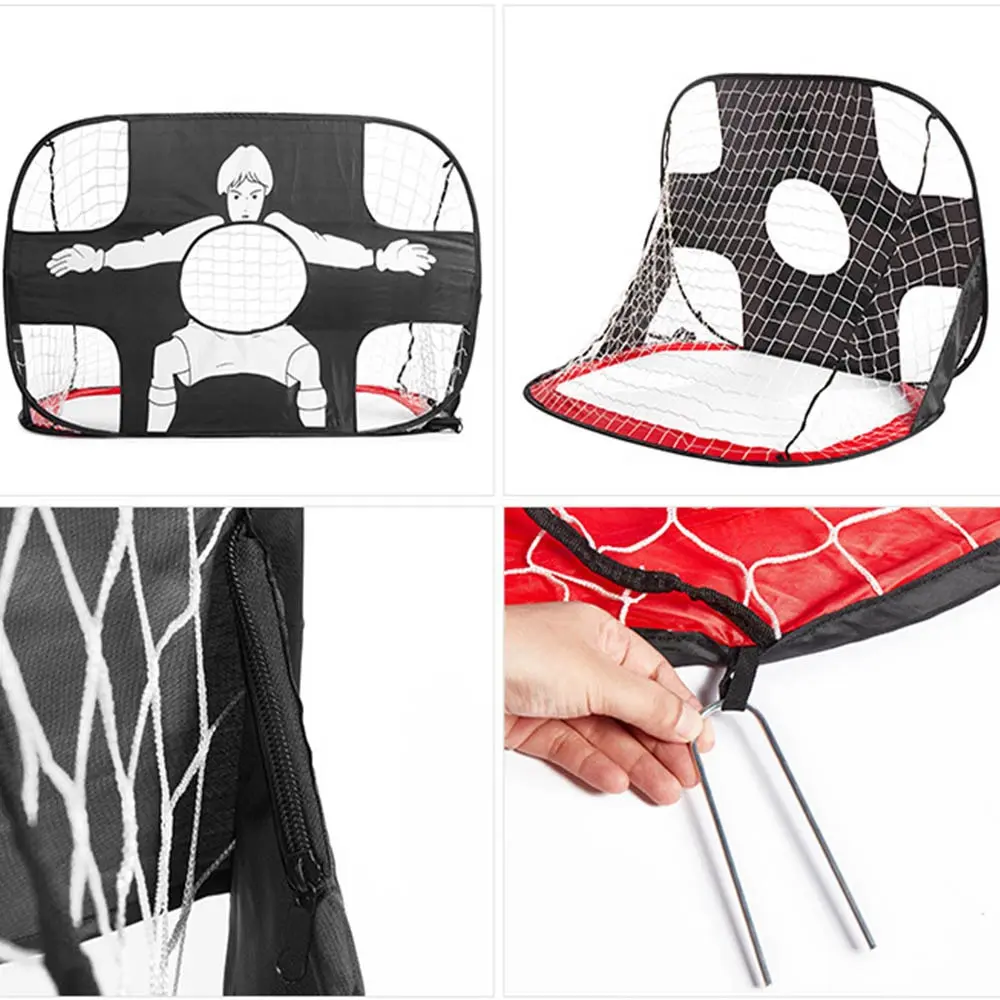 Foldable Football Goal Nylon Soccer Goal Kids and Adults Football Target Net For Playground Backyard Indoor Outdoor Training