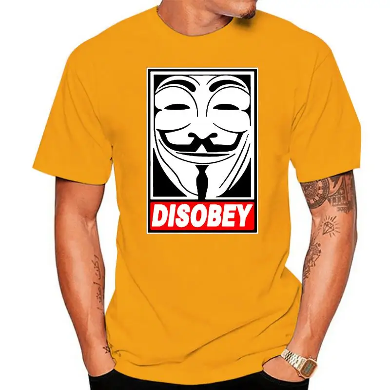 

V For Vendetta Disobey Anonymous Guy Fawkes Mask hacker T Shirt