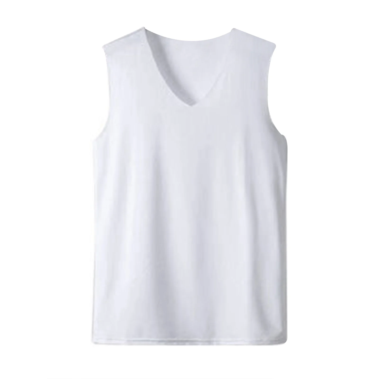 Mens Quick Dry Lightweight Breathable Running Vest Sleeveless Seamless Gym Fitness Sports T-shirts Tee Casual Solid 