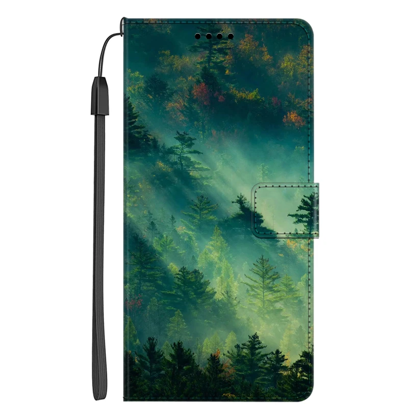 Cartoon Magnetic Wallet Leather Flip Case - Stand and Card Holder Design