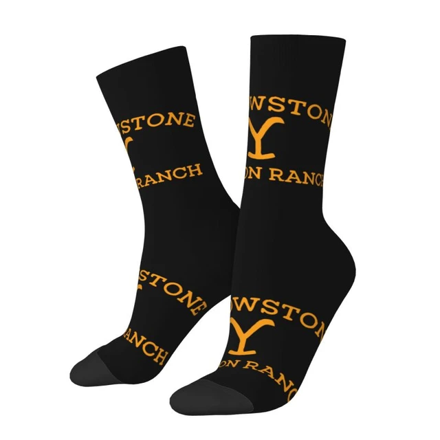 Yellowstone Dutton Ranch Black Plaid Socks