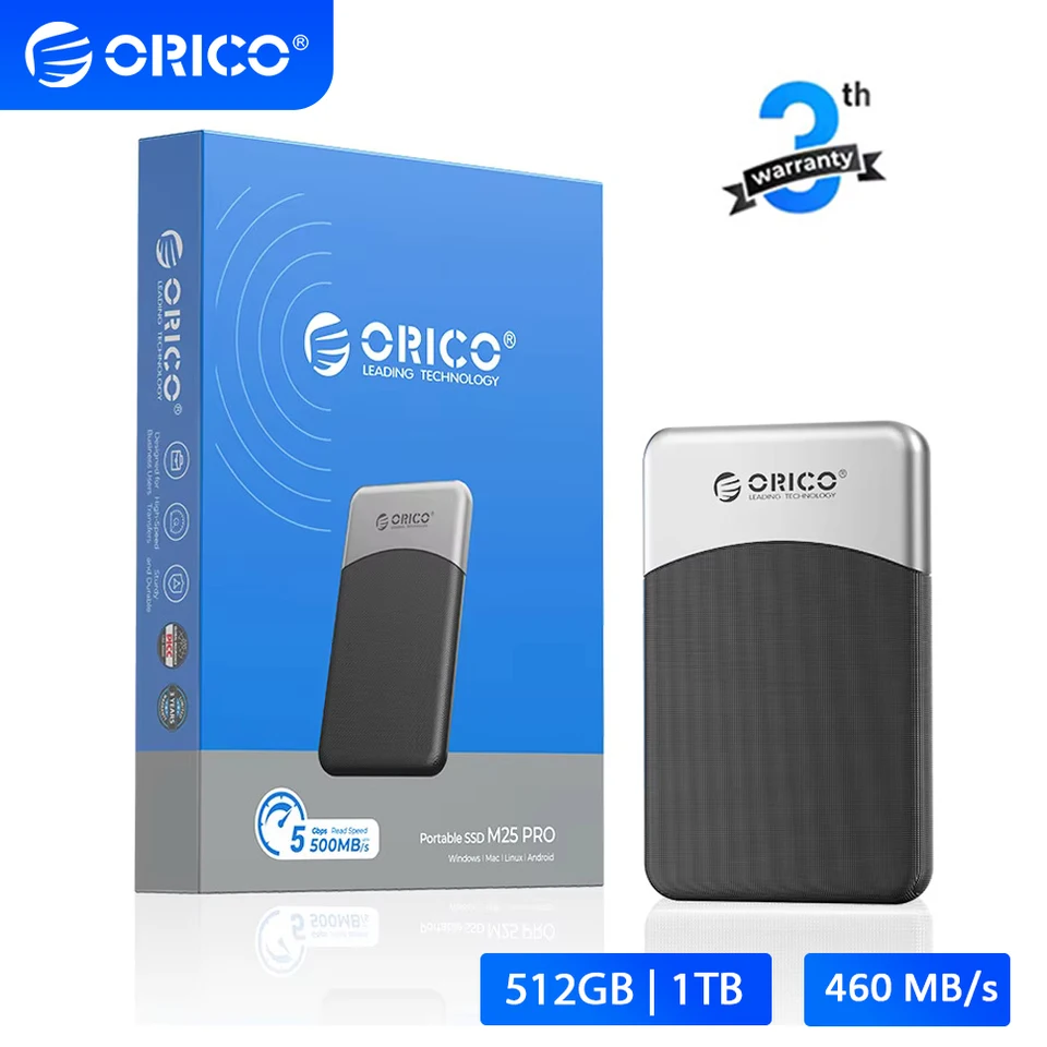 外付けハードディスク・ドライブ orico ssd 1tb オリコポータブル SSD 外付けハードディスク 1 TB 512 ギガバイト