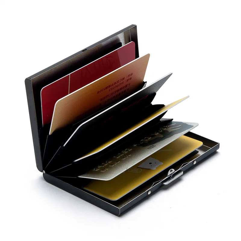 Stainless Steel Credit Card Holder Men Women Rfid Wallet Metal Case Porte Carte card holder