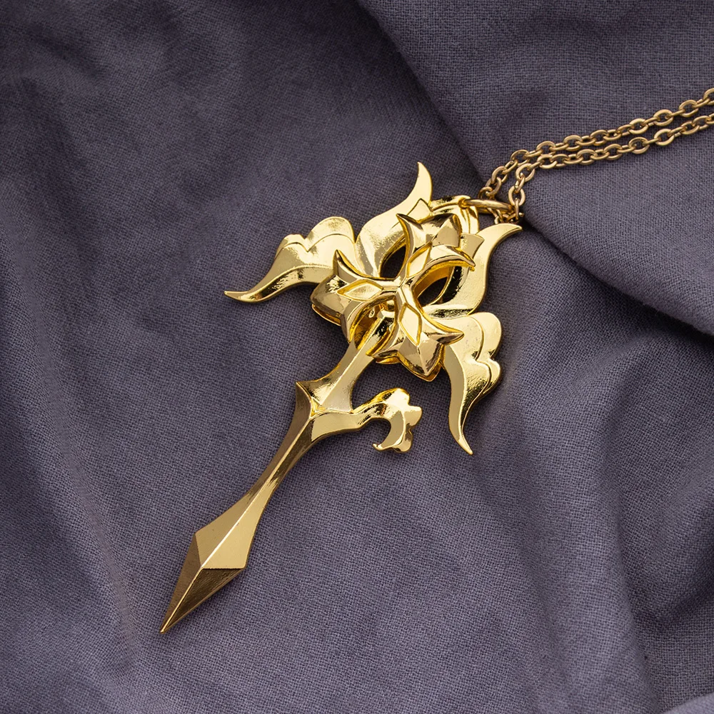 

Luocha Necklace Game Honkai Star Rail Cosplay Figure Alloy Cross Pendant Costume Fashion Choker Chain Props Gift Accessories