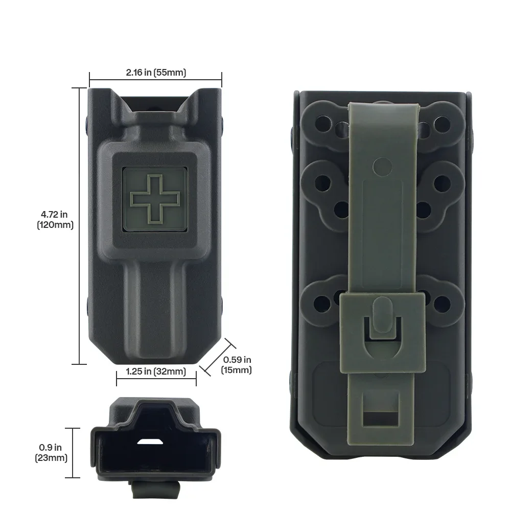 EDC Molle Tourniquet Holder Box Storage Tourniquet Multi-functional Quick-pull Box Outdoor Emergency Survival for Hunting CS 5