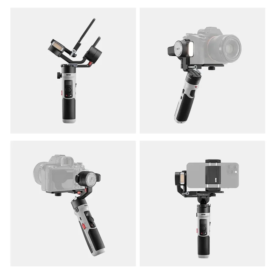 지윤 크레인 M2S 3축 핸드헬드 짐벌 스테빌라이저 (미러리스 DSLR 액션 컴팩트 카메라, 아이폰 17, , 캐논 호환)