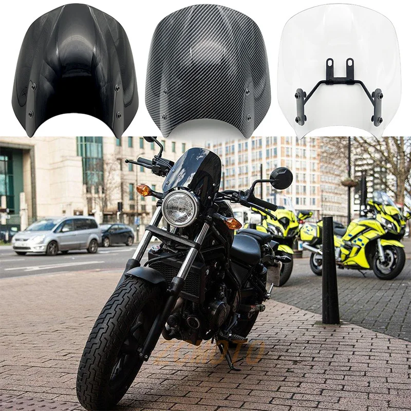 

ZCMOTO Motorcycle Windshield For CM500 CMX500 CM300 CMX300 Windscreen Deflector Protector Wind Screen For Wind Deflecto