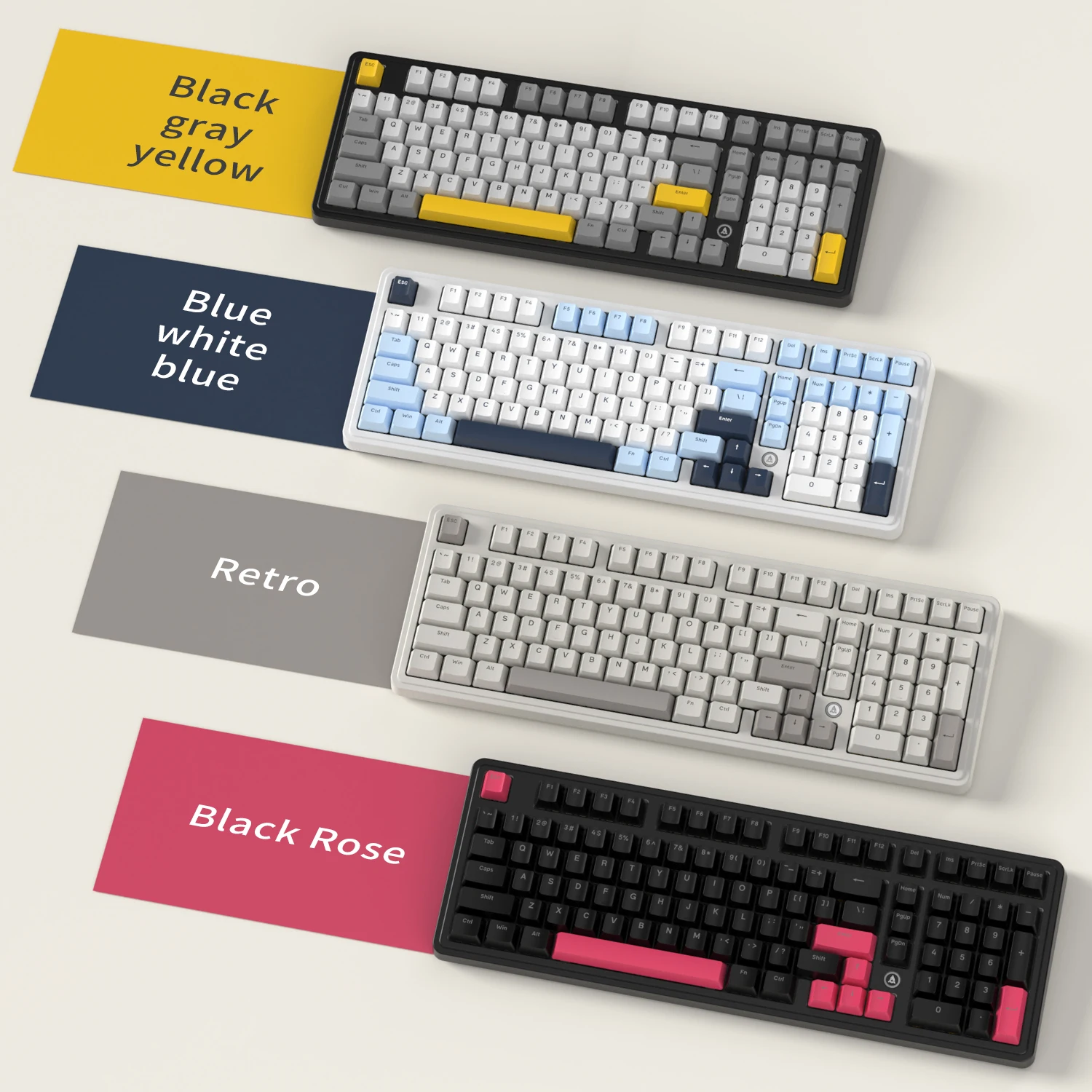 AJAZZ AK980 유선 기계식 키보드 핫 스가스켓 RGB 저소음 인체 공학 사무실 게임용 키보드 맞춤형 PC 액세서리