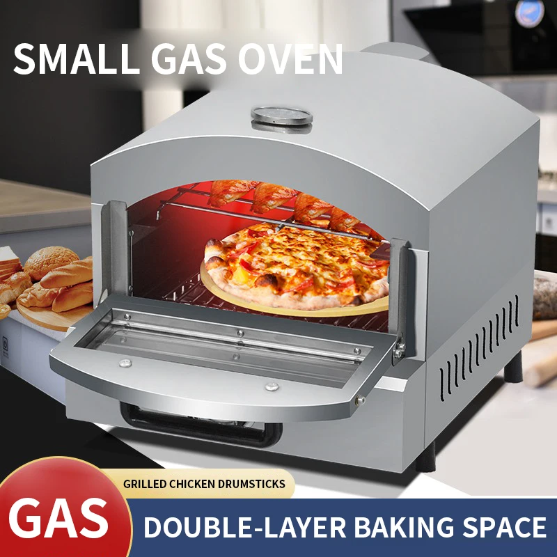 

Gas Stainless Steel Grilled Steak Machine Pizza Oven Commercial Outdoor Baking Oven for Sale 10L
