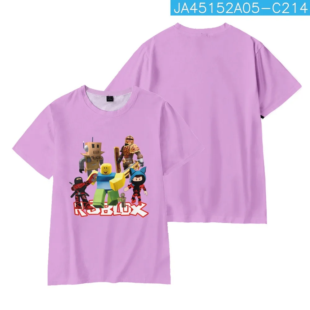 Jogo de desenhos animados masculino camiseta de manga curta, roupa solta de  meia manga, anime periférico, ROBLOX Mundo Virtual, tendência, emenda -  AliExpress