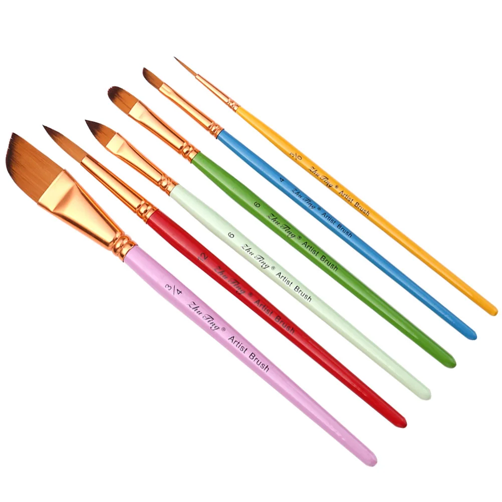 

Pigment Paintbrush Oil Painting Brush Flat Tips Paintbrush Art Student Supplies Paint Brush Portable Acrylic Paint Brushes