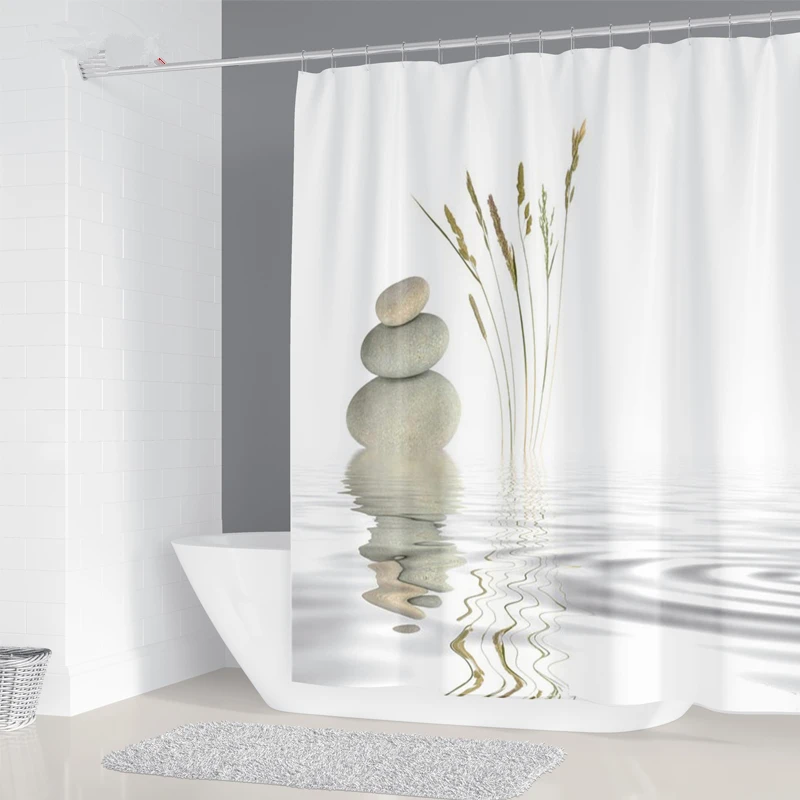 Pebble Printed Shower Curtain, shower curtains