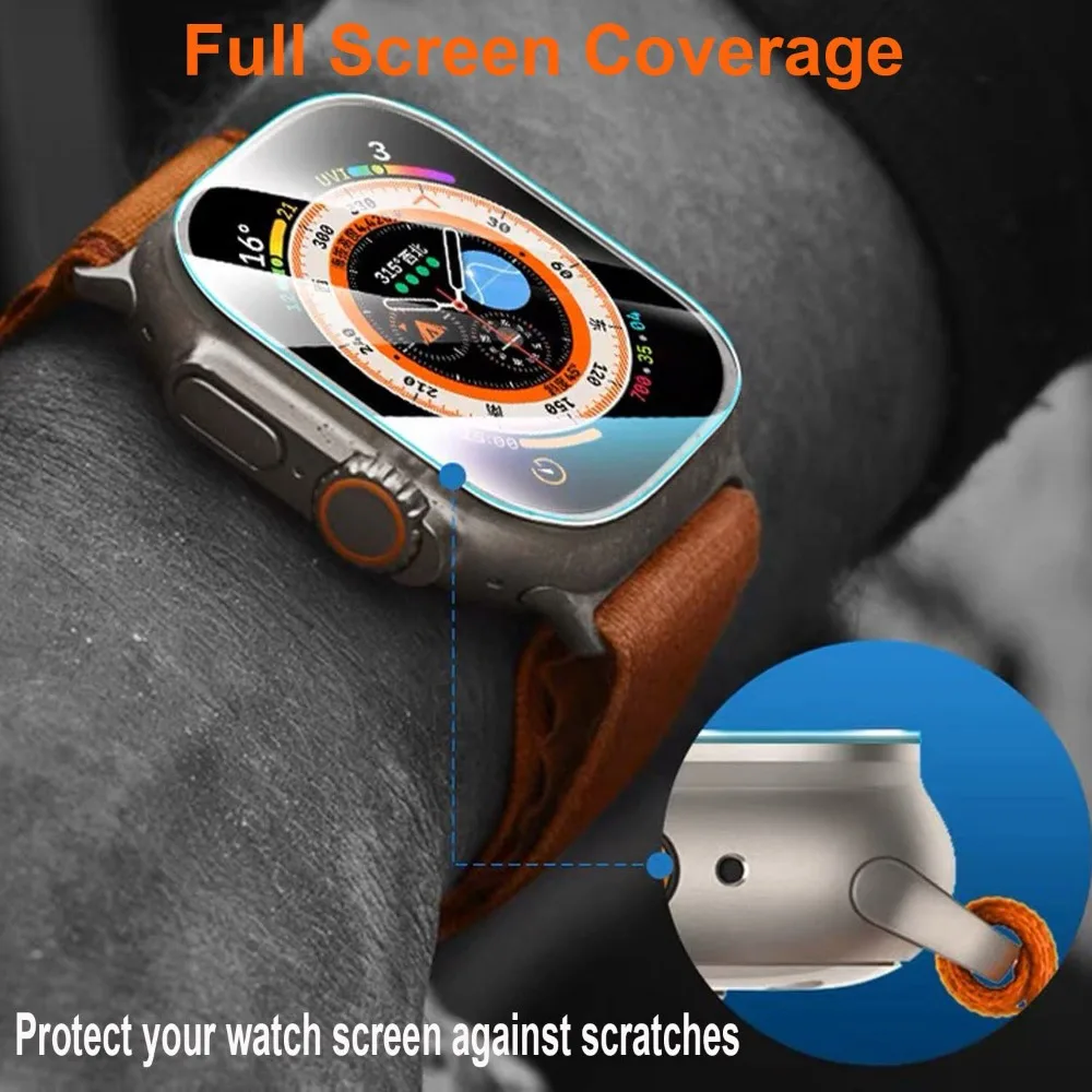 Premium Tempered Glass Screen Protector for Apple Watch Ultra – Easy Installation Protective Film Kit