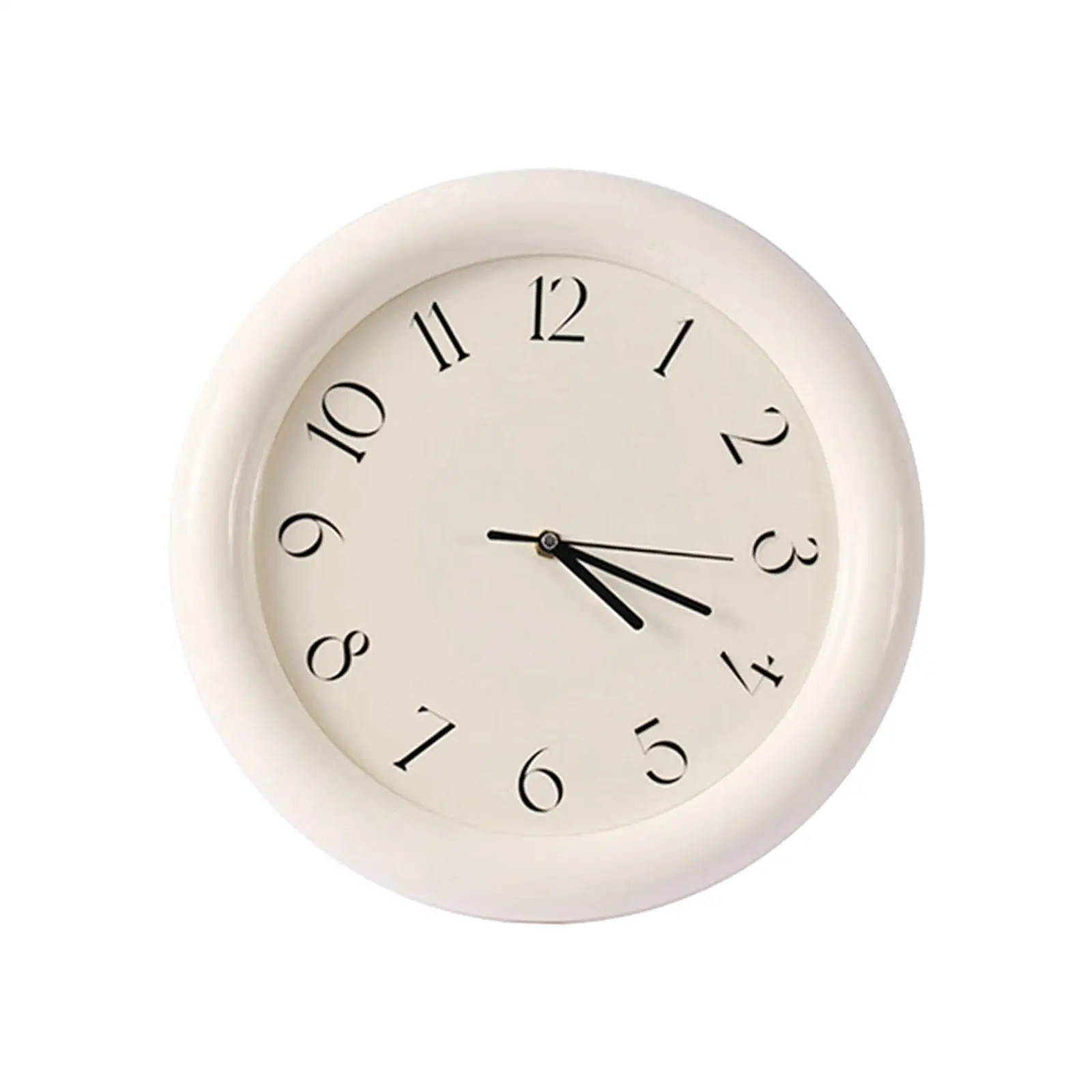 Wall Clock Non Ticking Rustic Modern Decorative Clock Round Time Clock Small Clock for Bathroom Office Bedroom Study Home